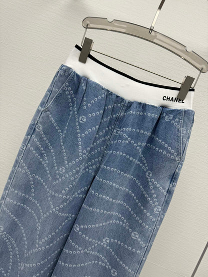 25SS Tencel denim straight leg pants