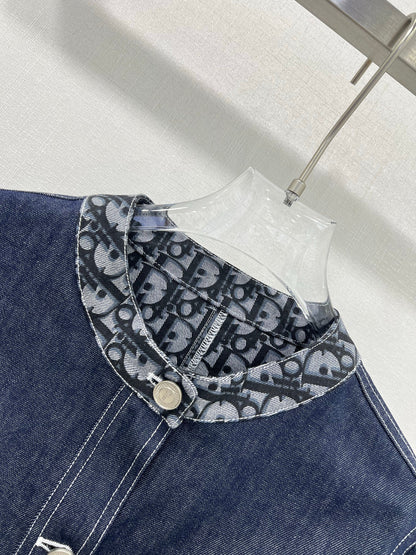 25SS Interior logo printed denim jacket）