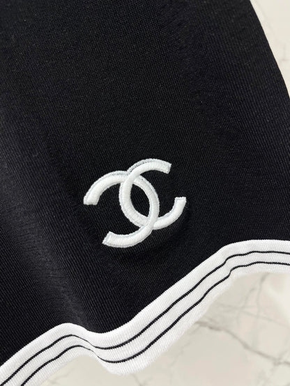 25 contrast color embroidered logo comfortable elastic versatile knitted short sleeves