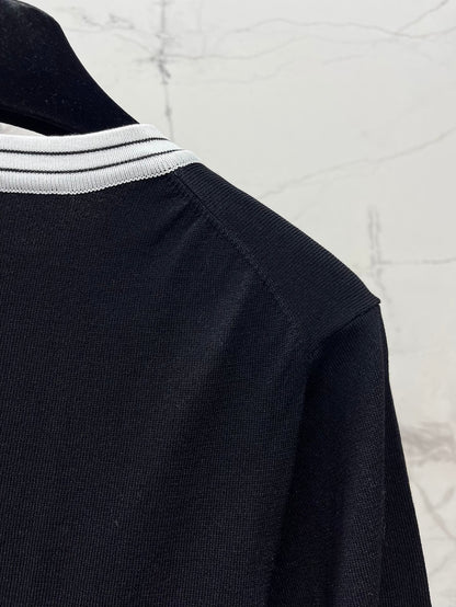 25 contrast color embroidered logo comfortable elastic versatile knitted short sleeves