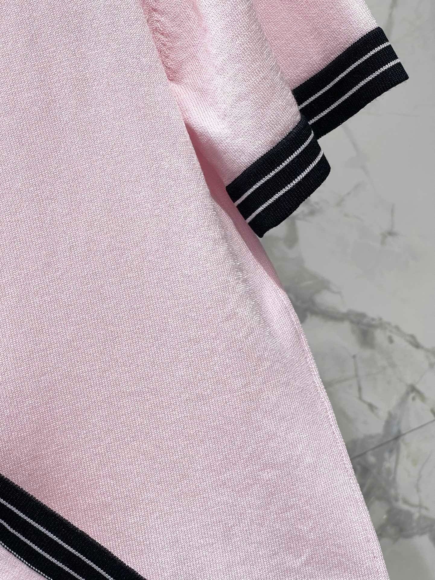 25 contrast color embroidered logo comfortable elastic versatile knitted short sleeves