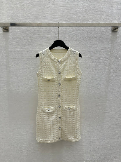 C 25 Wispy Embossed Weave Vest Dress