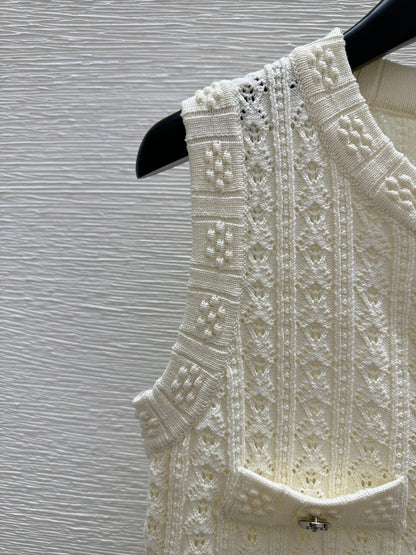 C 25 Wispy Embossed Weave Vest Dress