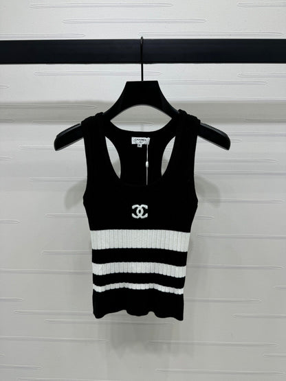 25 Colorblocked Striped Knit Vest