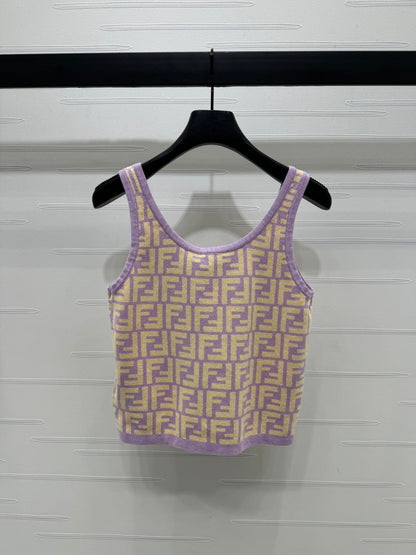 25 Spring and Summer Jacquard Letter Knitted Vest
