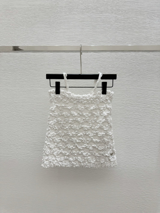 25 early spring new solid color checkered knitted sling