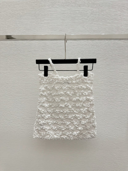25 early spring new solid color checkered knitted sling