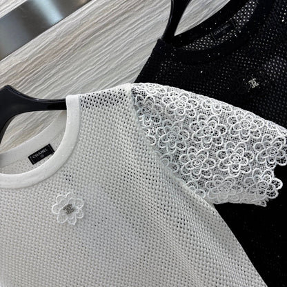 25 spring and summer jacket with hollowed-out short sleeves