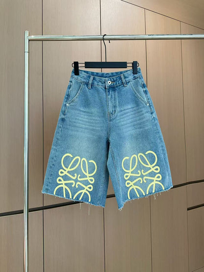 𝟐𝟎𝟐5 popular goddess style five-point raw edge jeans