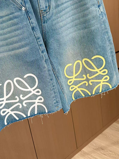 𝟐𝟎𝟐5 popular goddess style five-point raw edge jeans
