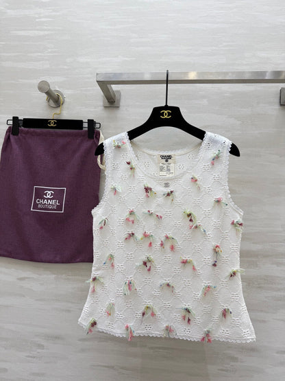 25ss new Hollow lace vest