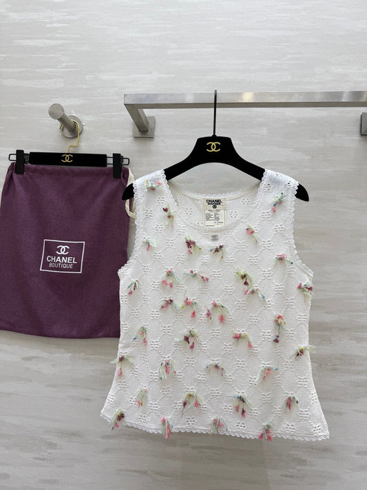 25ss new Hollow lace vest