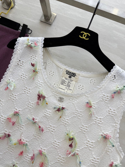 25ss new Hollow lace vest