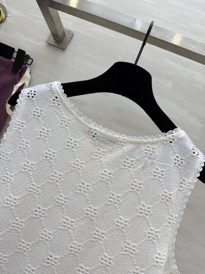 25ss new Hollow lace vest