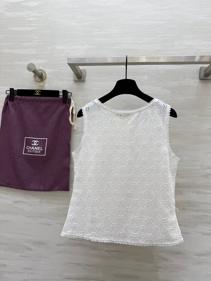25ss new Hollow lace vest