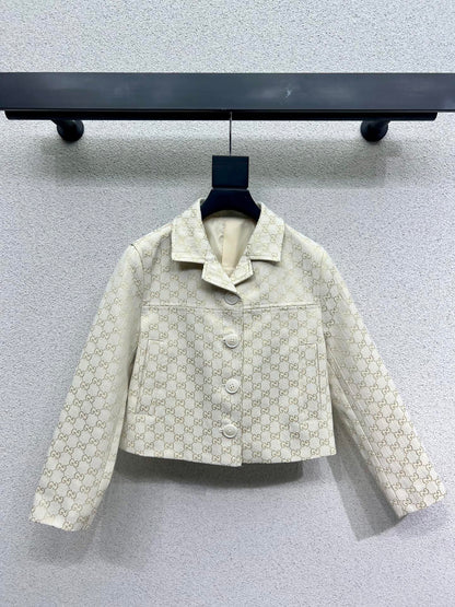 Classic jacquard jacket + matching shorts set