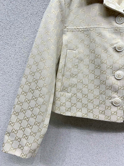 Classic jacquard jacket + matching shorts set