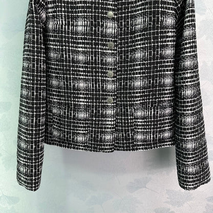 25ss Stand up collar tweed dress jacket