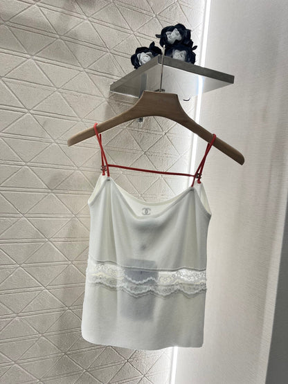 25SS Lace edge knitted suspender