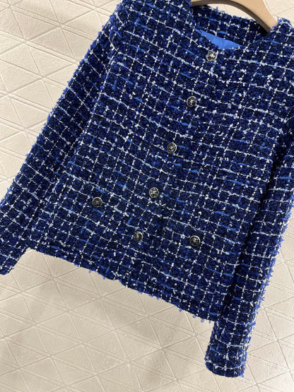25ss Woven silver silk dress jacket