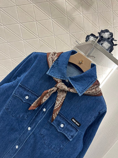 25ss Scarf, denim shirt, jacket