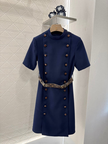 25SS Belt double breasted dress