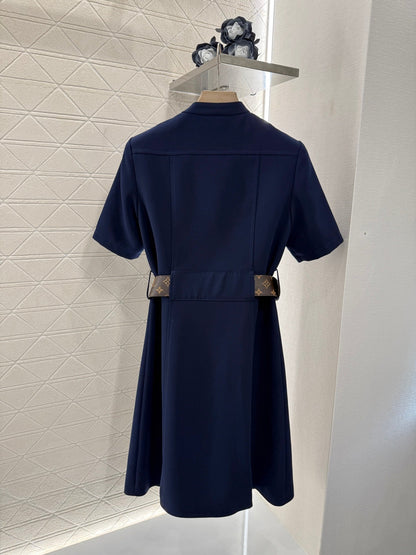 25SS Belt double breasted dress