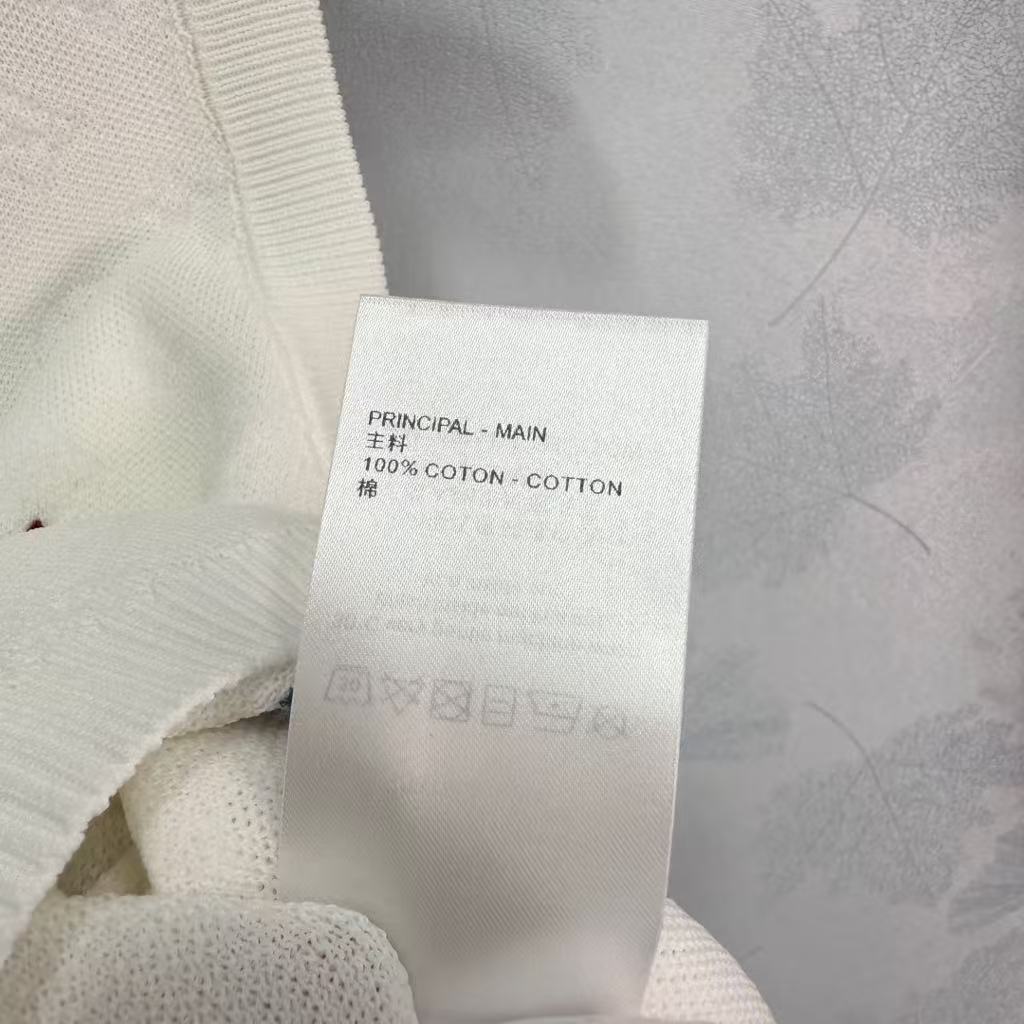 25SS Four leaf clover embroidered knitted vest