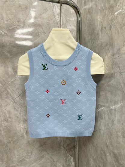 2025 New Letter Logo Embroidery Concave and Relief Textured Vest