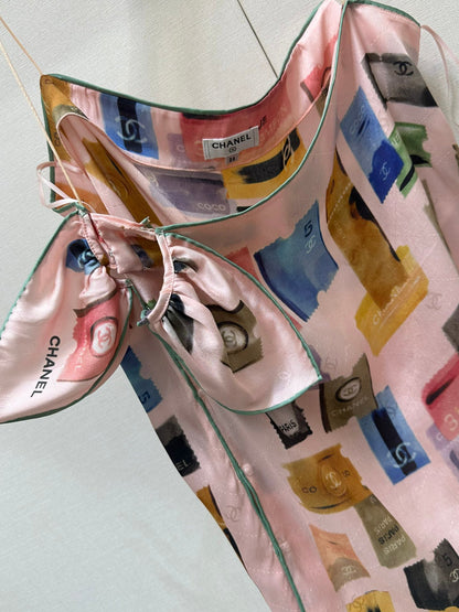 25 New silk printed tank top