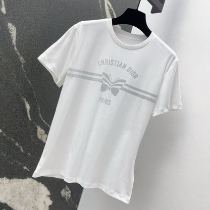 25ss spring and summer new exquisite bow pattern short sleeves