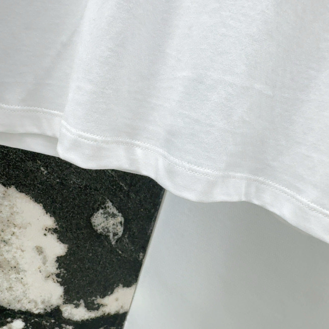 25ss spring and summer new exquisite bow pattern short sleeves