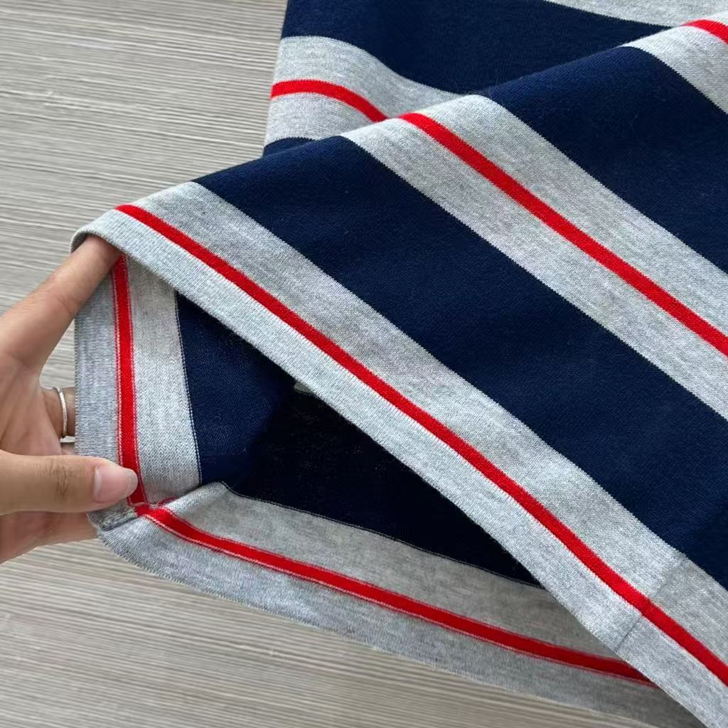 25 new Striped contrast knitted tube top