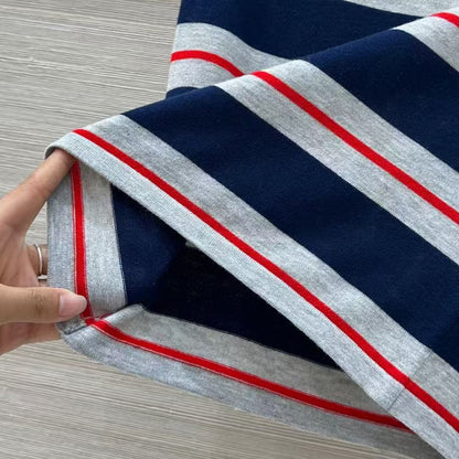 25 new Striped contrast knitted tube top