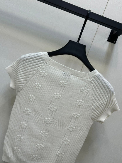 25 New 3D crochet knit short sleeves