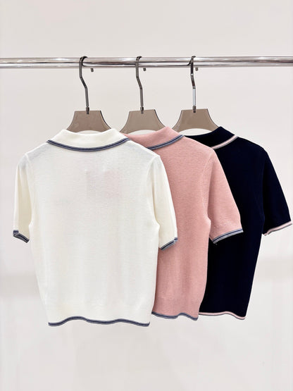 25 New Knitted Round Neck Short Sleeve
