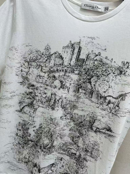 25 Round neck printed short sleeves 𝑇𝑒𝑒