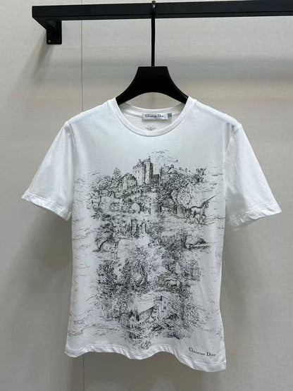 25 Round neck printed short sleeves 𝑇𝑒𝑒