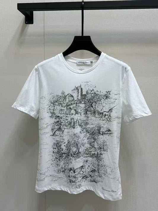 25 Round neck printed short sleeves 𝑇𝑒𝑒