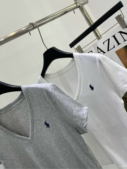 25 New Warhorse Embroidery V-Neck Short Sleeve