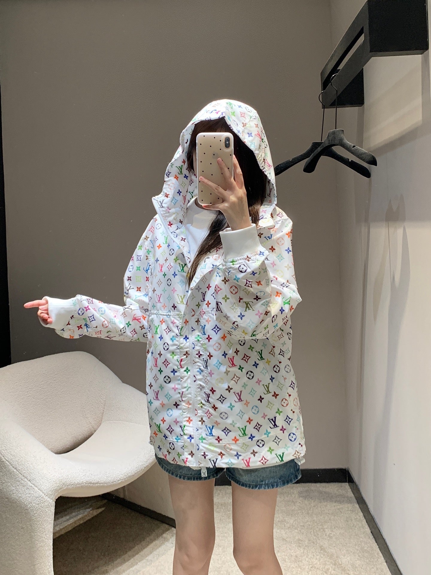 25 Monogram print technical windproof jacket