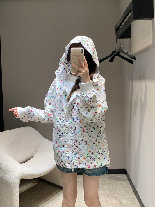 25 Monogram print technical windproof jacket