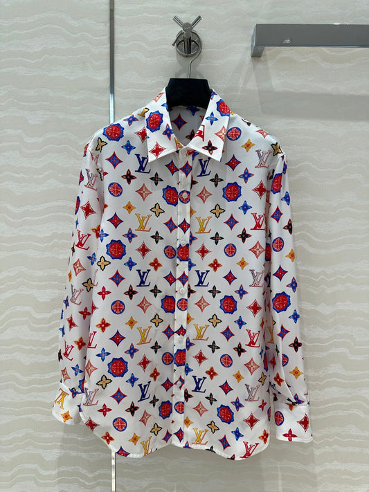 25s printed silk shirt