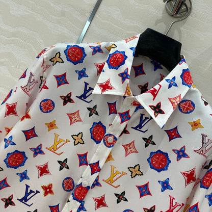 25s printed silk shirt