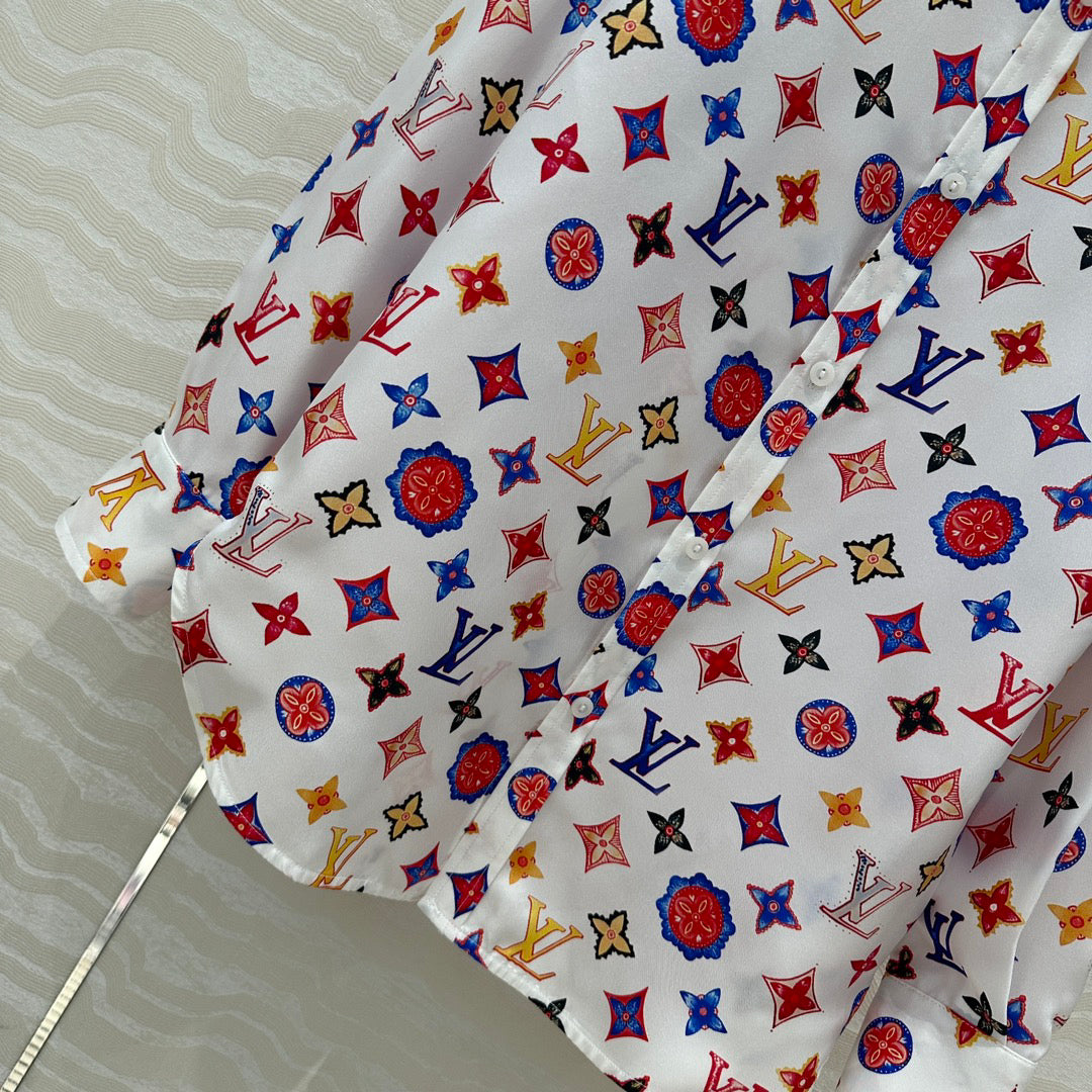 25s printed silk shirt