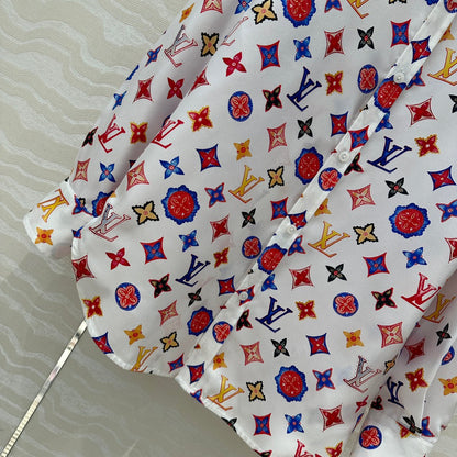25s printed silk shirt