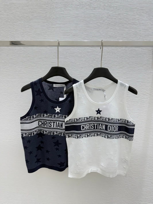 25 New jacquard knitted vest