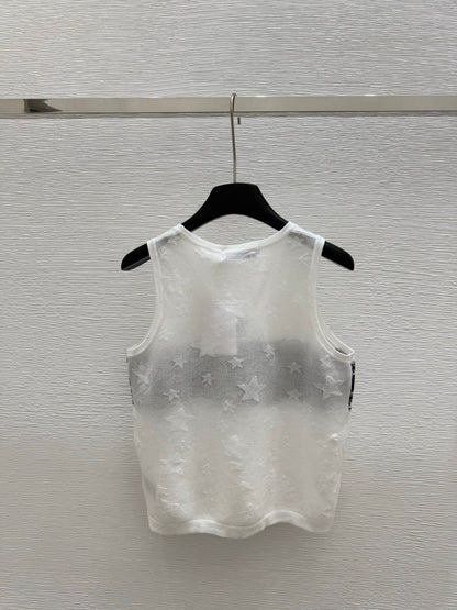 25 New jacquard knitted vest