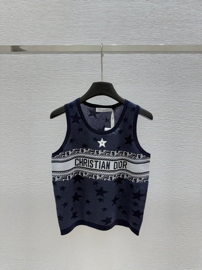 25 New jacquard knitted vest
