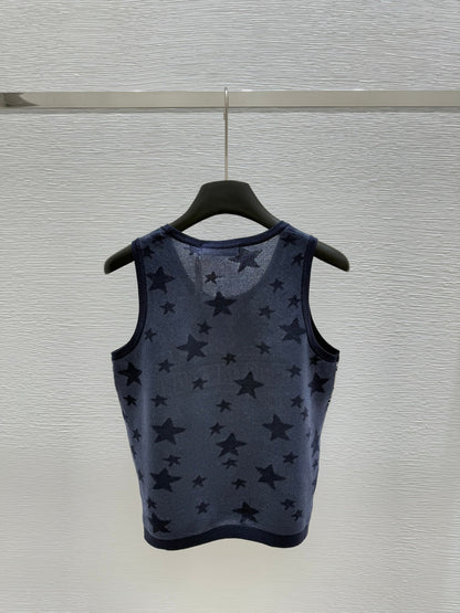 25 New jacquard knitted vest